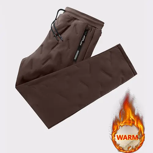 Therma-Fit Men's Thermal Snowpants, Solid Color Regular Fit, Elastic Waistband with Drawstring, Pockets, Machine Washable, Ideal for Extreme Cold Weather Layering & Workouts, Available in Black, Gray, Army Green, Therma-Fit Men's Pants