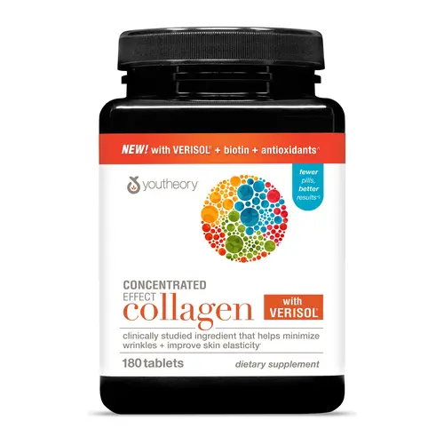 Youtheory Concentrated Effect Collagen with Verisol - 180 capsules