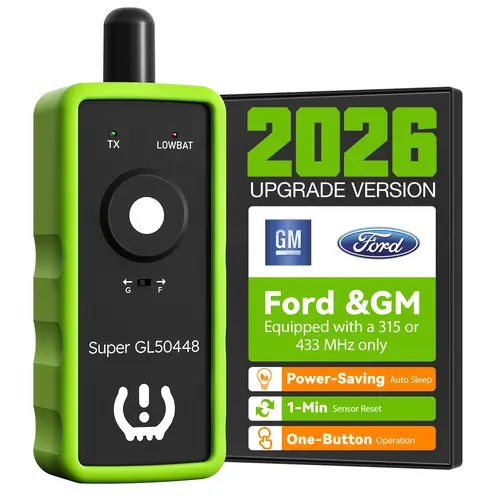 Super GL50448 2-in-1 TPMS Relearn Car Tool for Ford/GM Group, Tire Sensor Reset & Activation with Model Switch, Cars Accessories for Buick, Cadillac, Chevrolet, GMC, Lincoln, Mazda,father'sdaygifts,car accessories sohochic