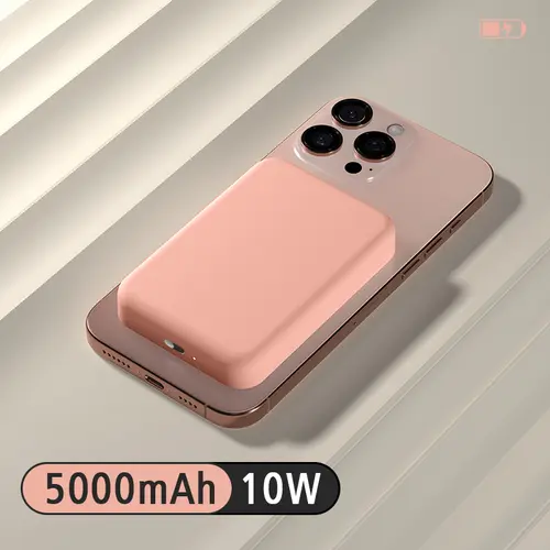 Portable charger, minimum 15W, 10000/5000mAh magnetic power bank, USB-C input/output fast charging, mini battery pack charger, compatible with Phone 16/15/14/13/12 Pro Max