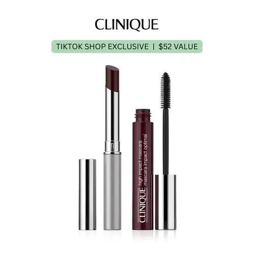 [Clinique] Black Honey Lip & Eye Bundle - Almost Lipstick Black Honey + High Impact Mascara Black Honey | Nourishing | Lightweight | Sensitive Eye | TikTok Shop Exclusive