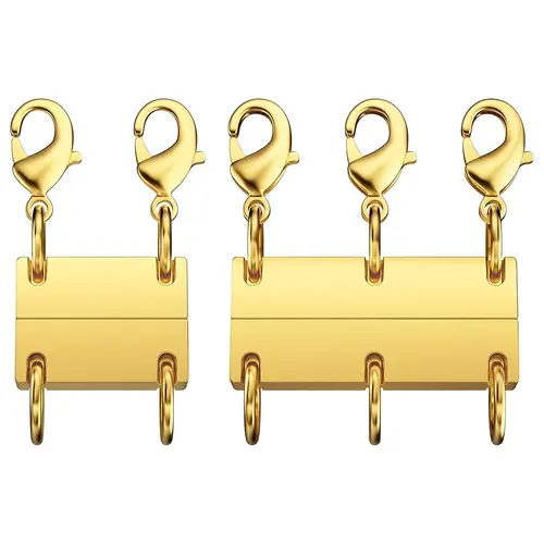Necklace Layering Clasp 18K Gold Necklace Separator for Layering Magnetic Multiple Necklace Clasps and Closures for Women Necklace