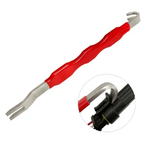 Automotive Electrical Terminal Connector Separator Removal Tool - Double-Ended, 19x2.5x2cm 7.5in Pocket-Size, Damage-Preventing, Easy Disassembly & Carry, Vehicle Electrical System Disconnect, Automotive Maintenance Tools