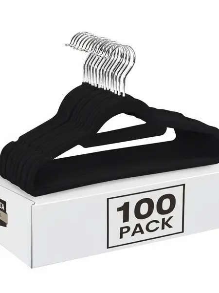 Utopia Home Velvet Hangers - Slim ABS Construction Organiser with Ultra-Grip Non-Slip Design, 360° Swivel Hook, Heavy-Duty for Dresses & Outerwear, Maximize Wardrobe Space Home Organization Storage Essential