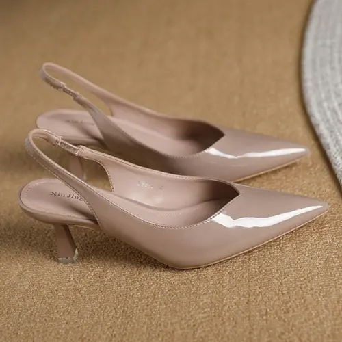 Fashion Versatile Pointed Toe Stiletto Heel, PU Leather Elegant Women's Shoes, 6.5cm High Heel for Daily Commute and Interviews, Elegant Heeled Shoes, Elegant Dress Shoes