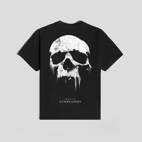 Gymreapers Skull Graphic Cotton Tees, Workout-Train Streetwear, Casual Sports & Outdoor Clothing