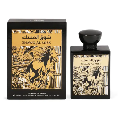 Afaq Shawqal Misk Spray Perfume Eau de Parfum for Men and Women 100ml Regular Edition with Pineapple Saffron & Amber Notes