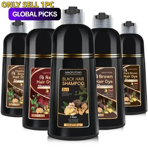 3-in-1 Hair Dye Shampoo, 1/2 Boxes Natural Extract Moisturizing Hair Dye Shampoo, Professional Hair Care & Styling Product for Men & Women, Hair Darkening Shampoo #GLOBAL PICKS