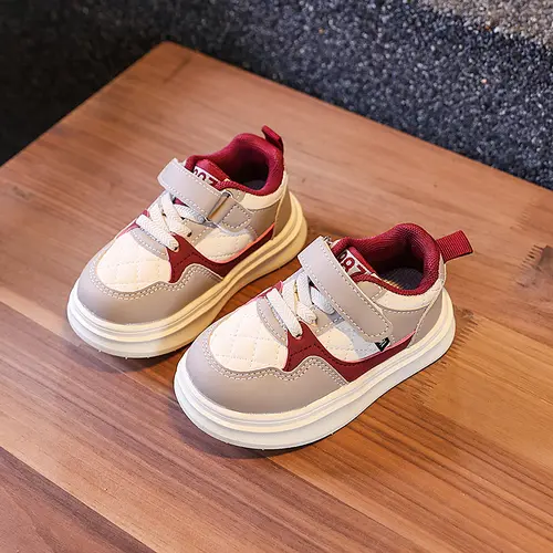 Kids' Multi-Color Athletic Sneakers - Synthetic Casual Trainers, Comfortable Breathable Training Footwear, Hook-and-Loop Fastener Straps, Lightweight Non-Slip, Easy-On Saves Morning Time, Ideal for Everyday Activities