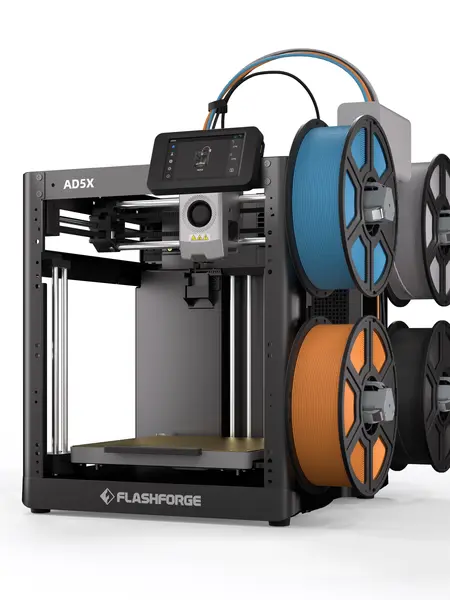 Flashforge AD5X 3D Printer Machine - Multi-Color, 600mm/s High Speed, Equipped with Display Screen, 1 Count, Black