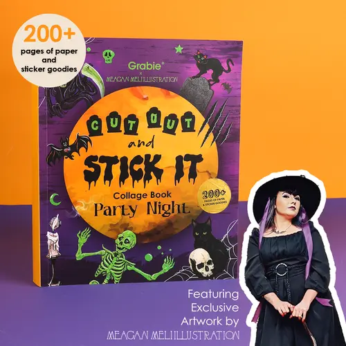 Grabie 200+ Pages Halloween Party Night Collage Activity Book, DealsForYouDays