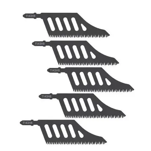 5-Pack T-Handle Jig Saw Blades, High-Quality Steel Handheld Wood Cutting Tool, Durable Hardware Accessories for Precision Cutting