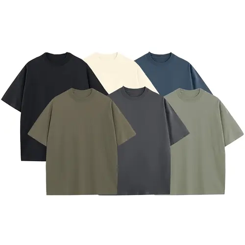 Men’s Multi Pack Heavyweight 100% Cotton Drop Shoulder Tees