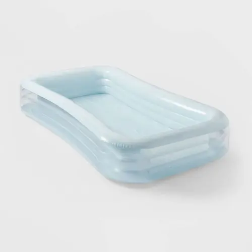 Sun Squad Inflatable Pool Above Ground Kids Outdoor Ages 6+ 10Ft Deluxe Blue
