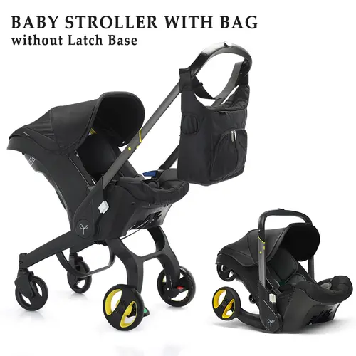 Baby Stroller with Free Bag ,Newborn Stroller,Foldable Stroller Legs,Equipped with Chest Clip,One-Click Contraction Function,Alloy Metal Material,4-wheel Travel Toddler Stroller #DealsForYouDays