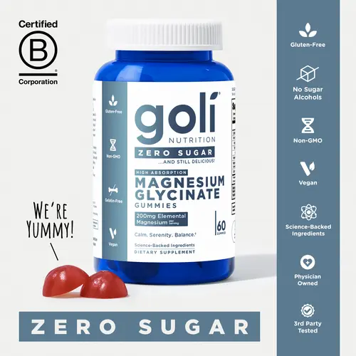 1 Bottles of Zero Sugar Magnesium Glycinate Gummies. Keto-Friendly, No Artificial Sweeteners, No Sugar Alcohols, Vegan, Plant Based, Non-GMO, Gluten-Free & Gelatin Free.