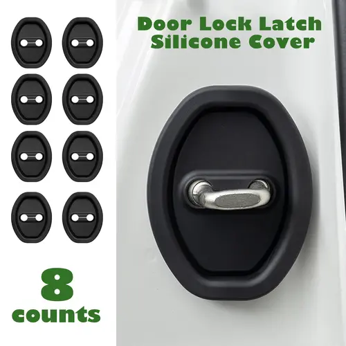 Door Latch Lock Cover, Experience seamless installation with our self-adhesive design that requires no tools and fits most vehicles. Universal Car