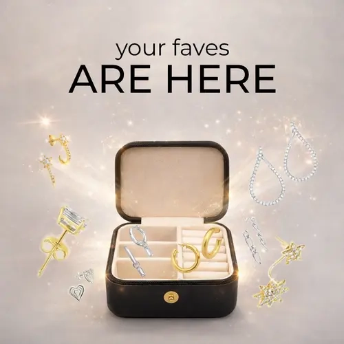 Sterling Forever Earring Mystery Bundle & Jewelry Case - 3 Pcs. Earrings & 1 Pc. Accessories Box