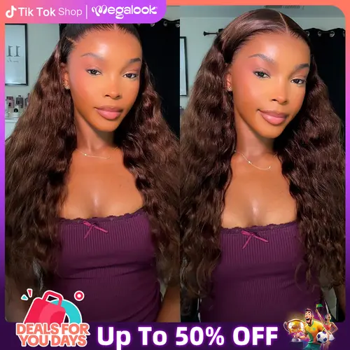 [Bohemian Curl] Megalook #4 Chocolate Brown 13x6 Lace Front Wig 100% Human Hair Wig Pre-everything Glueless Wig Pre Plucked Natural Hairline