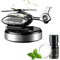 Car Air Freshener Diffuser, Helicopter Solar Energy Rotating Aromatherapy Aviation Al Alloy Diffuser, Car Diffuser for Essential Oils, Relieve Stress and Purifie Odors for Car and Home