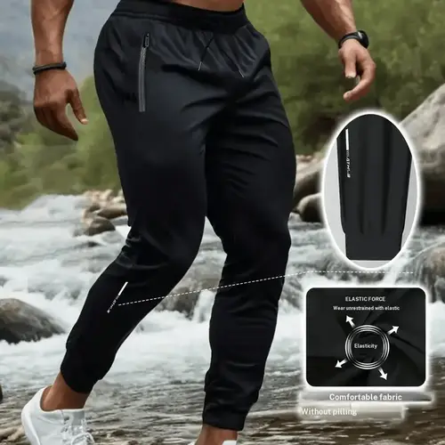 Men's sports ice silk thin quick dry breathable pants, new summer fitness training running basketball waistband pants, slim yoga jogging trousers tiktok shop fadhion solid color quick drying daily wear pant summer lounge comfortable casual trouser