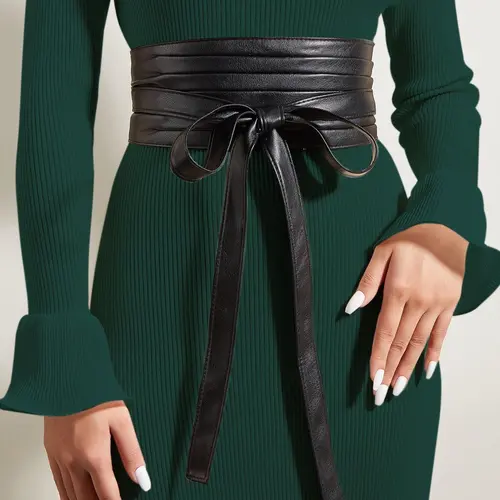 Women's PU Leather Waist Belt, Stylish Belts, Fashion Belt, Elegant Faux Leather Tassel Design, Versatile for Dresses, Skirts & Pants, Perfect for Parties & Daily Wear, Pu Leather Belts