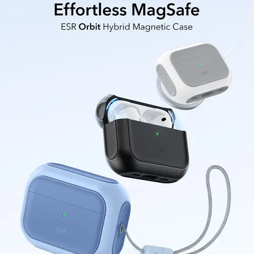 ESR MagSafe Case for AirPods Pro 3/2 & AirPods 5/4, Compatible with MagSafe, Full Drop Protection Cover with Lanyard