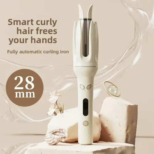 Hair curler, with 4 temperature settings, suitable for creating fashionable and comfortable styles. Pink/ Purple color.