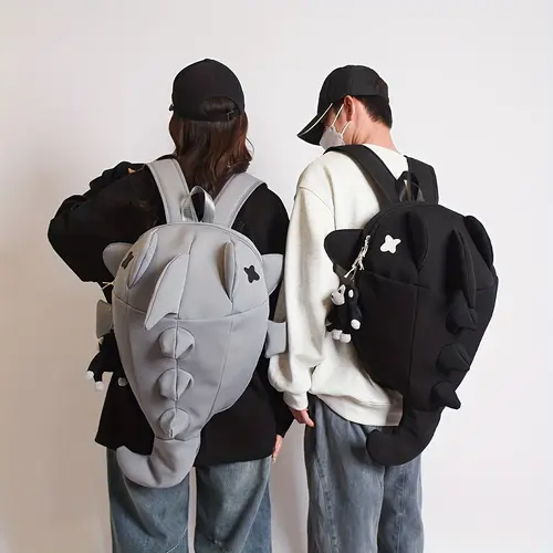 Creative Personality Backpack for Men and Women, Trendy Shark, Funny, Cute, Student, Ins, Korean Version, Travel, Motorcycle, Casual Backpack Daily Use, Playful, Teen Boy Gift tiktokshopbacktoschool,back to school,back to school haul