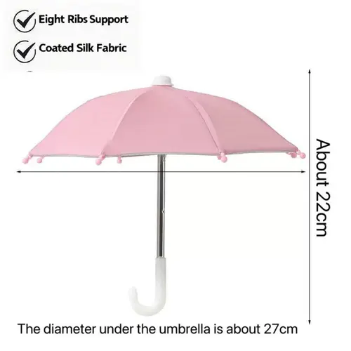 NiqueAura Protective Mobile Phone Umbrella with Sun Shade Cover - Universal Fit Phone Mount, Adjustable Piggy Base Holder for Outdoor Enthusiasts