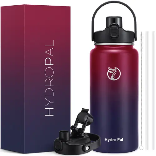 40oz Minimalist Stainless Steel Sports Water Bottle - Double-Wall Insulated Tumbler with 2-in-1 Chug & Straw Lid, Leakproof Carry Handle, BPA Free, Drop-Resistant Silicone Bumper for Gym, Outdoor Use, Aesthetic, Drop‑Safe Bumper