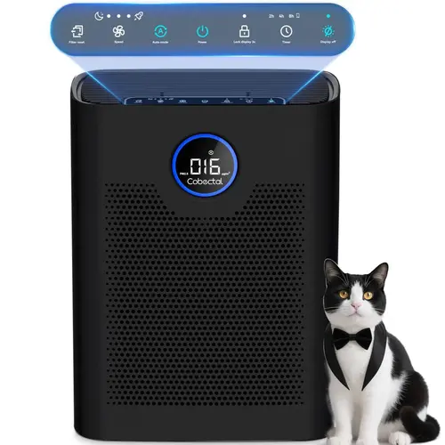 Cobectal smart mode air purifier - Model ZQA-8000A | Super Quiet Air Cleaner for Bedroom, Office, Large Room | 24/7 Auto Mode, PM 2.5 & Air Quality Sensor, Allergen & Pollen Relief, Home Essentials tiktokshopbacktoschool,back to school,back to school haul