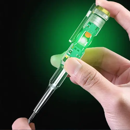 Portable Non-Contact Voltage Tester Pen - 24-250V Power Circuit Tester, LED Light, Waterproof Design, Pen Clip, Insulated PVC Grip, Compact Safe Tool for Electricians, Home Use, Ideal Gift for DIY Enthusiasts