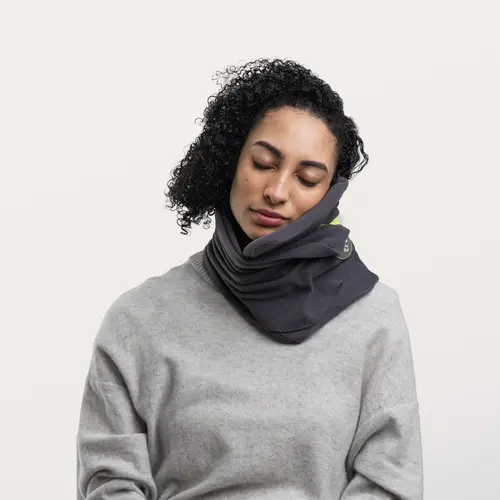 TRTL SNOOZE BUNDLE Fleece Mask + Super-Soft Fleece Travel Neck Cushion Set - Lightweight, Machine Washable, Ergonomic Neck Support for Airplanes, International Travel Gear