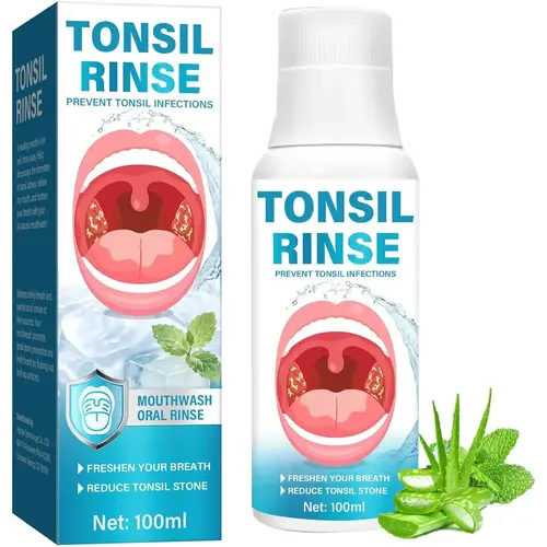 Tonsil Stone Remover Mouthwash - Natural Herbal Formula Mouthwash Cleanser, 30ml Gentle Oral Care Liquid, Prevents Bad Breath, Soothes Tonsils, Unisex for All Ages (Scientific Ratio), Tonsil Stone Mouthwash, Bad Breath Mouthwash