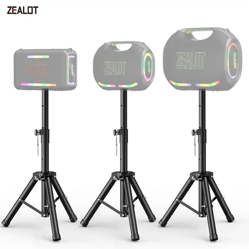 ZEALOT Speaker Tripod Stand, Compatible with ZE01, ZE21, S95 Speakers, Black Audio Accessories