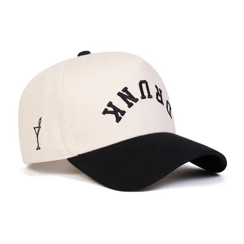 Unisex "Drunk" Letter Embroidered Baseball Cap, Adjustable Outdoor Sun Protection Hat, Casual Fitted Woven Fabric for Spring & Fall, Adjustable Sun Hat, Casual Trendy Hat, High Quality Hat