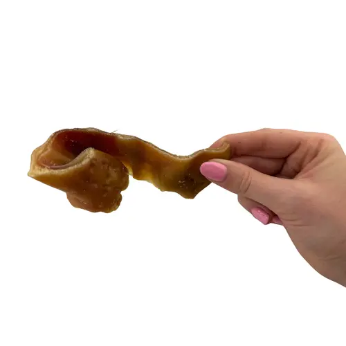 King Lou Pig Ear Strips for Dogs - 100% USA Made, Single Ingredient, Protein-Rich, Low-Temp Dried, Premium Quality, Chew Snack Treat for Dental Health and Mental Enrichment