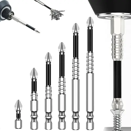 K5 Impact Driver Bit Set,Impact-Resistant and Non-Slip Bit,Titanium Alloy Impact Non-Slip Cross Head,High Magnetic Screwdriver Drill Bit.