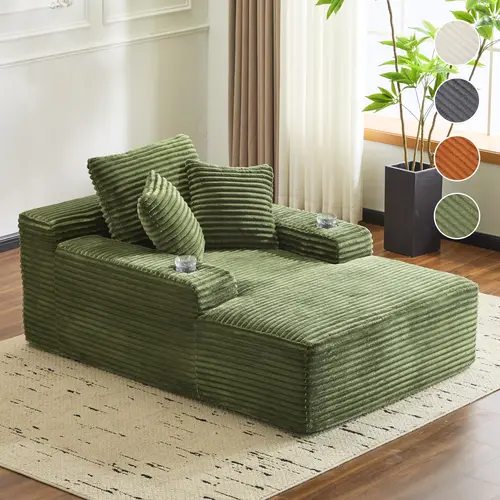 64" Oversized Boneless Cloud Couch, Indoor Plush Faux Fur Sleeper Sofa Couch Bed with 3 Pillows & Wide Armrest,Fluffy Comfy Cloud Sofa,Compression Foam Boneless Couch for Living Room,Bedroom, Reading chair, Sofa bed for single