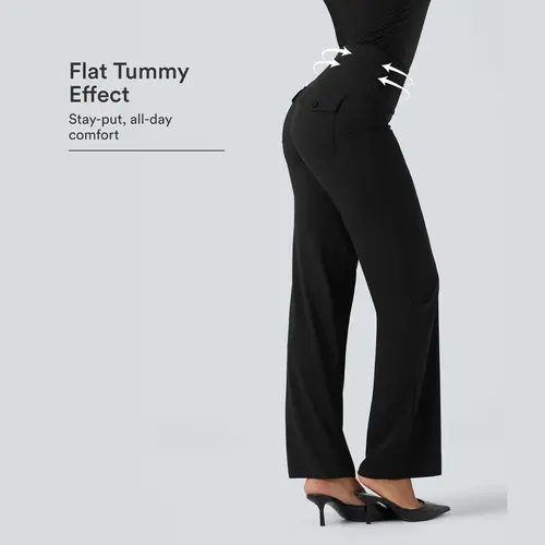 Halara UltraSculpt™ High Waisted Tummy Control Straight Leg Work Pants with Pockets #BackToSchool