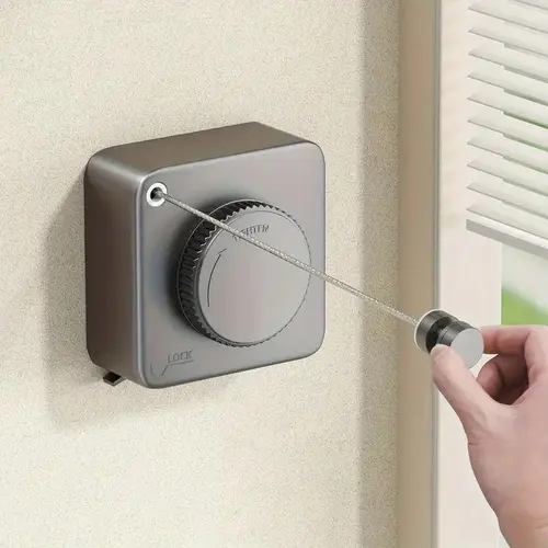 Heavy-Duty Retractable Clothesline - 15.1 Ft, 40LB Capacity, Wall-Mounted Laundry Accessory for Home Laundry Room Hanging, Indoor/Outdoor Durable Space-Saving Easy-to-Install Tool, Accessories