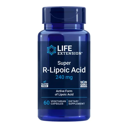 Life Extension Super R-Lipoic Acid 240 MG, 60 Vegetarian Capsules