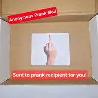 Prank Mail Middle Finger Anonymously Sent to Your Friend, Family, Coworkers, Ex, Funny White Elephant Gag Gift