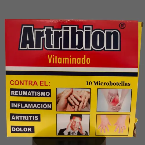 Artribion ​​Antireumatico and Antineurotico Vitaminado Drinkable Youth Formula Analgesic Antiinflammatory Antirheumatic Antineuritic 10 Microbottles of 15ml Healthcare