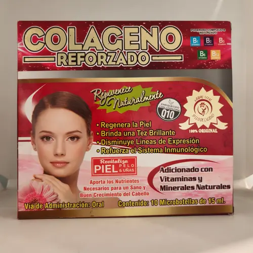 Colageno Reforzado - Multivitamin Supplement with Collagen, Resveratrol, Omega 3-6-9, Noni & Vitamins A, B1-B12 for Skin Care