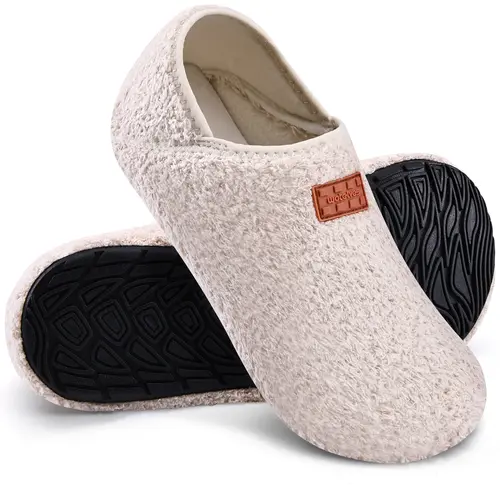 WateLves Unisex Faux Fur House Slippers, Lightweight Foldable Athletic Sock Shoes with Geometric Anti-Slip Sole for RV, Dance & Fishing, Slippers For Women, Slip On, Antislip Women's Home Slippers#sohochic