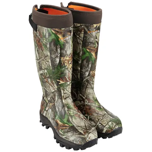 HISEA Men's Tall Camouflage Neoprene Hunting Boots - Outdoors Waterproof Insulated Winter Footwear, Neoprene Upper, Rubber Sole, Adjustable Fit, Slip Resistant, Rainy Day
