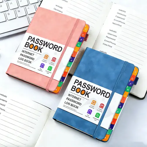 Deer Head B6 Password Notebook with Letter Tags, for Internet & Computer Login Credentials, Storing Usernames, Home & Office Passwords