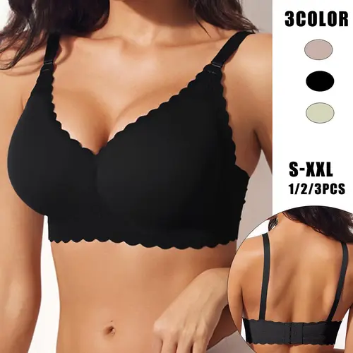 EssElegance 1/2/3PCS EssElegance Push-Up Seamless Bra - Adjustable Straps & Wire-Free Support for Daily Wear, Ultra-Soft Breathable Fabric